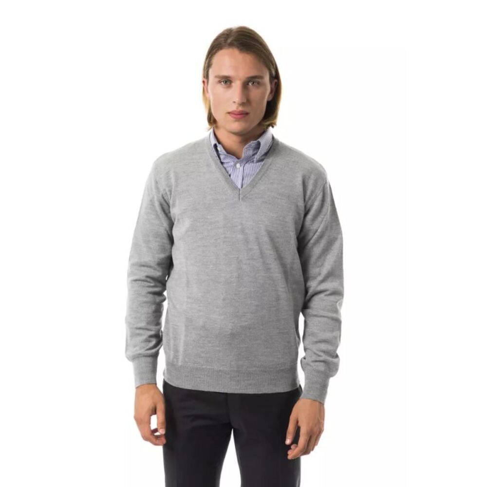 Uominitaliani Gray Wool Men Men's Sweater